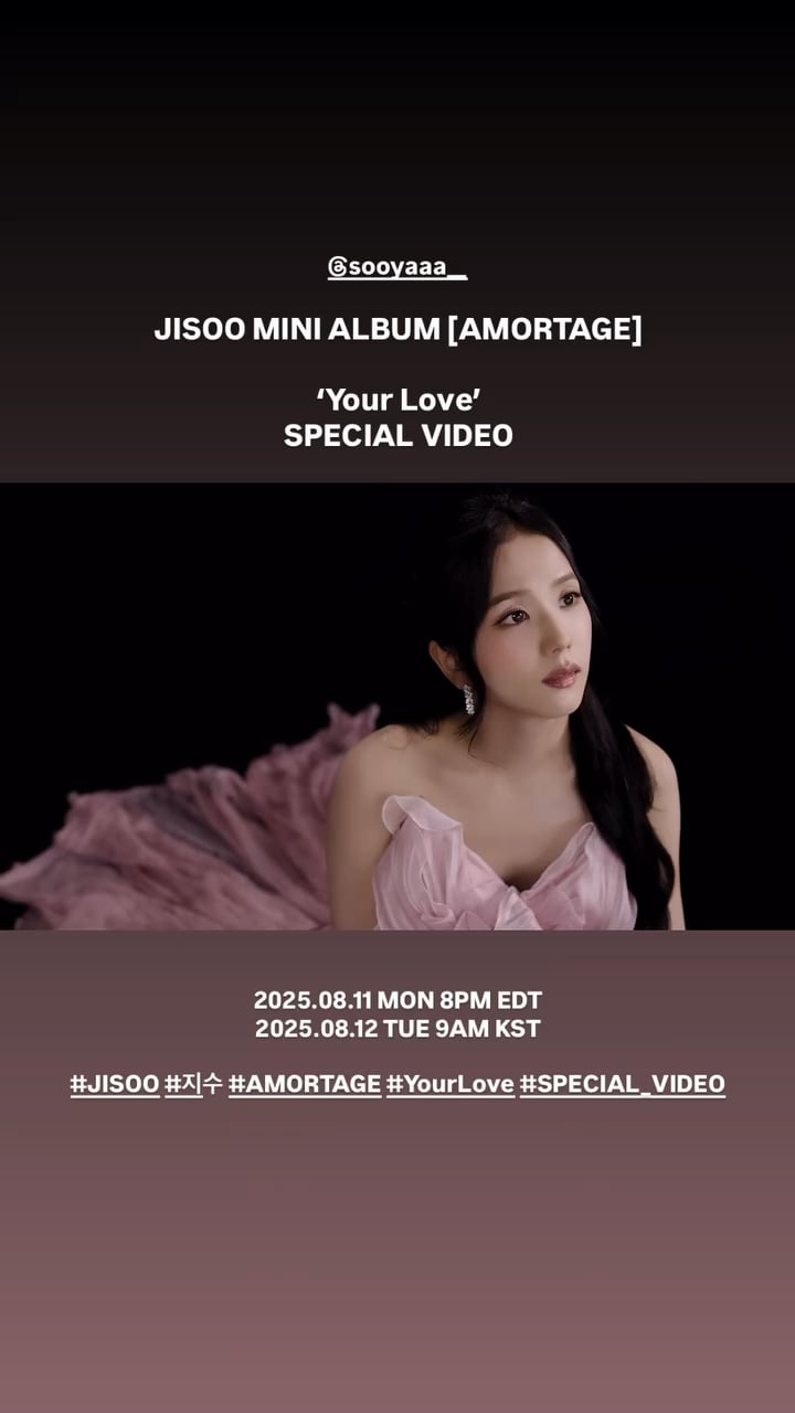 250811 JISOO - ‘Your Love’ SPECIAL VIDEO [TEASER]