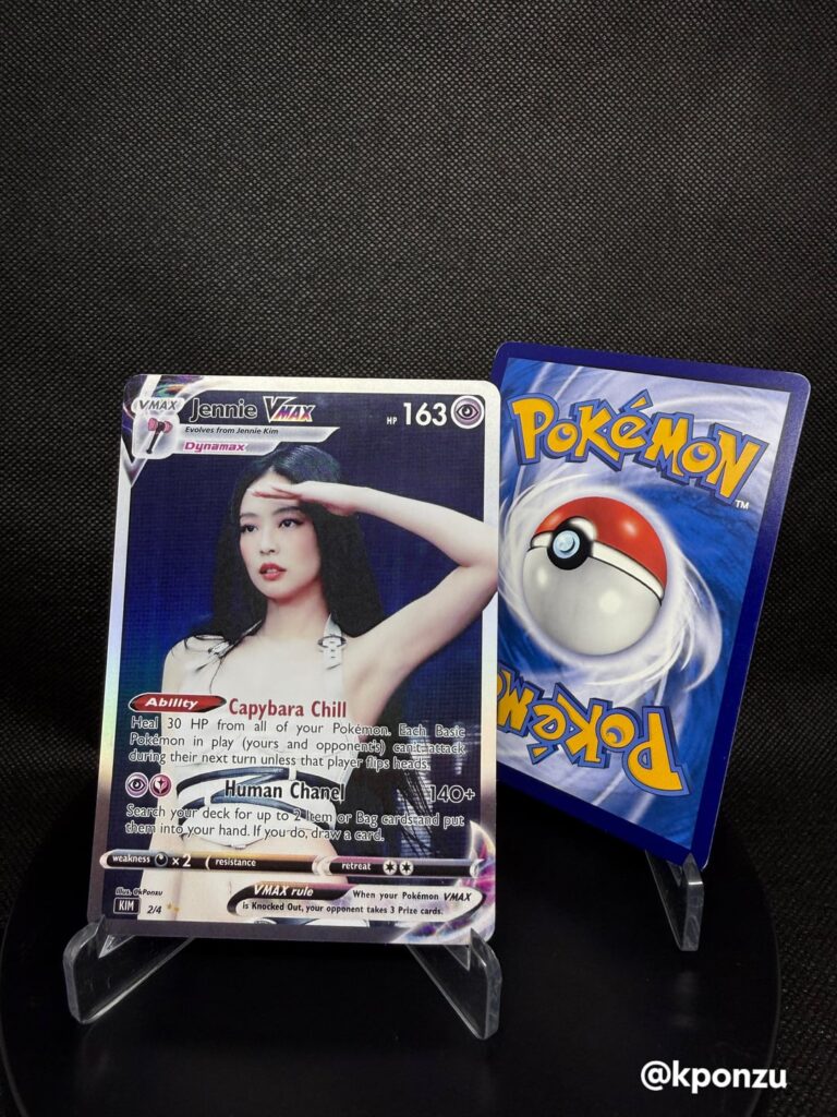 250811 Made Pokemon inspired photocards for all the members of BLACKPINK based on recent pictures from their Deadline tour! 🖤💖🎤