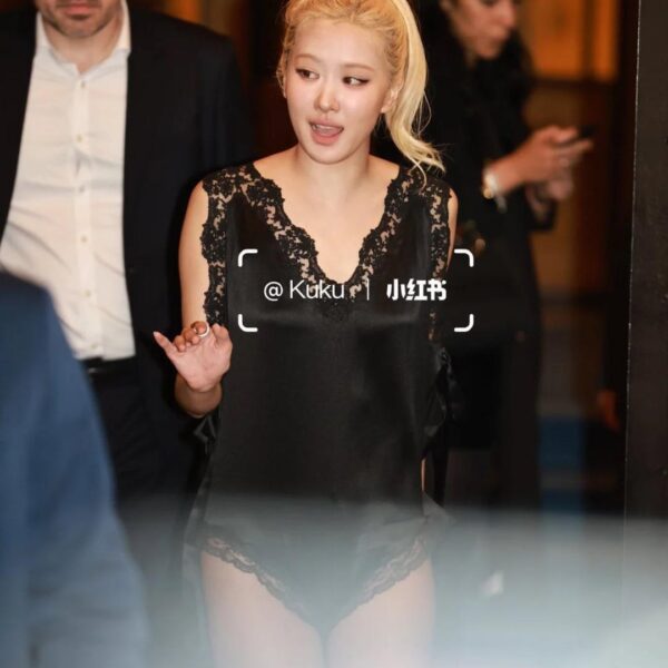 250929 ROSÉ heads out for SAINT LAURENT Paris Fashion Week Afterparty