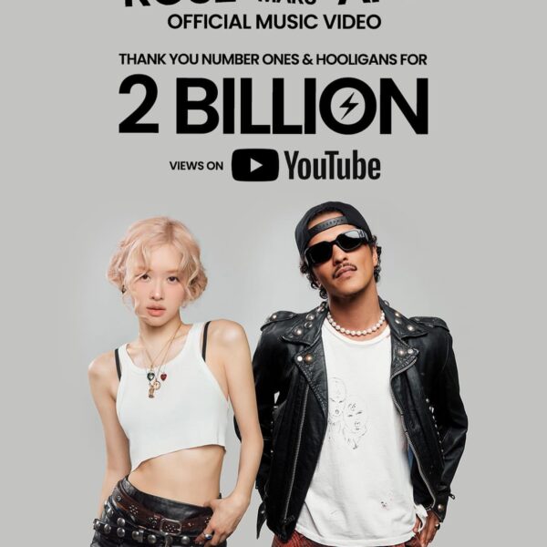 ROSÉ &amp; Bruno Mars - ‘APT.’ (Official Music Video) hits 2 BILLION VIEWS on Youtube!