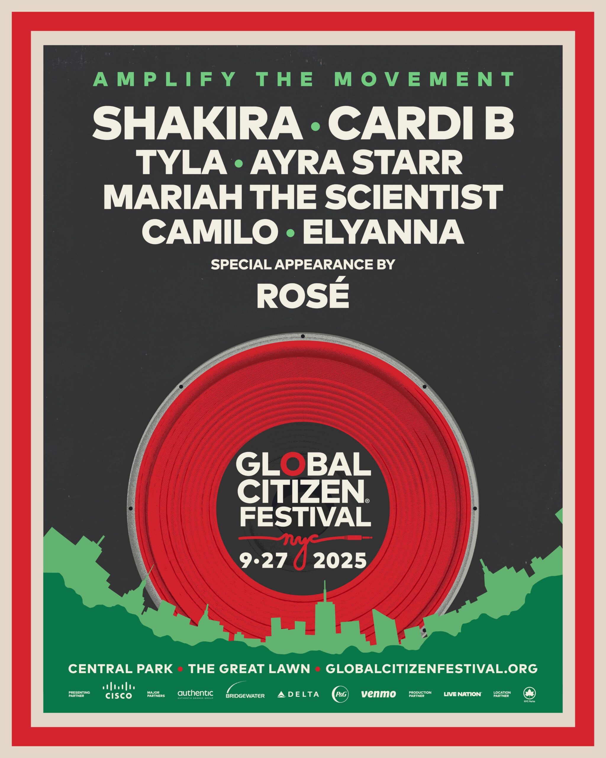 250925 ROSÉ is set to make a special appearance at the Global Citizen Festival in New York this Sat, 27 Sep!