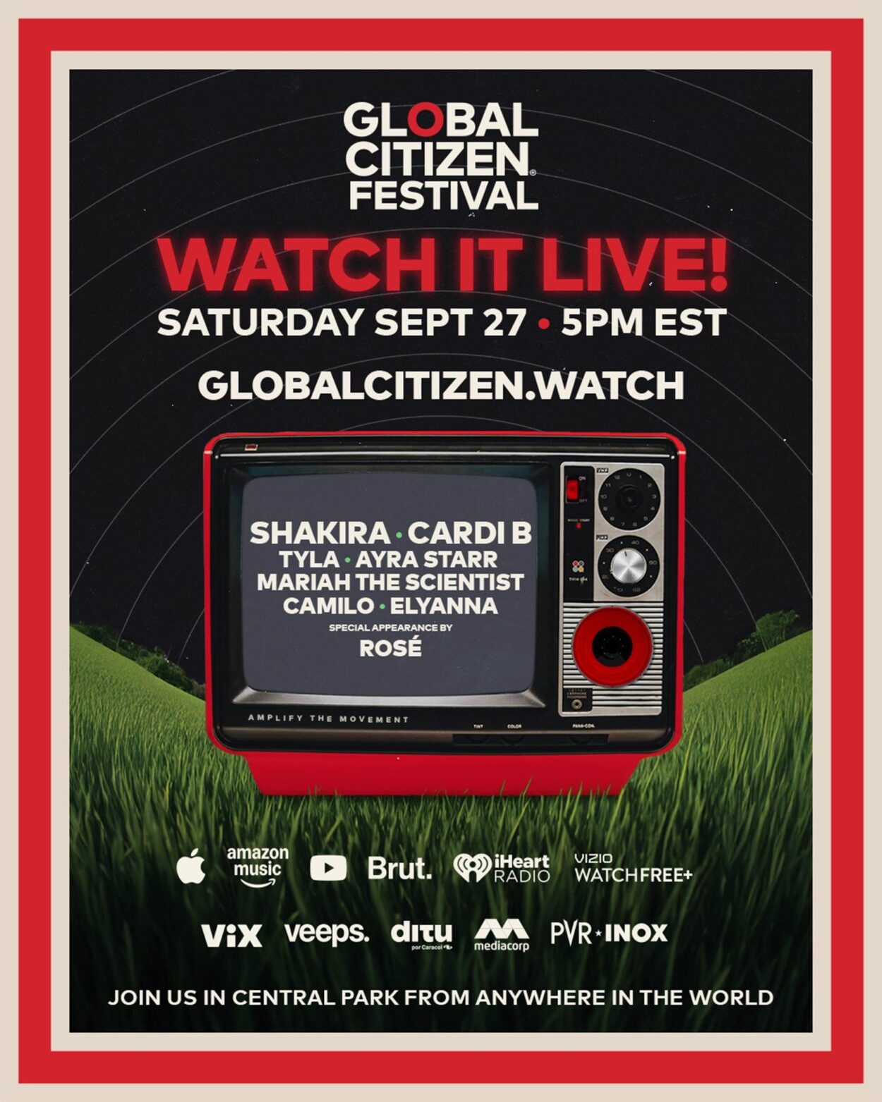 250927 ROSÉ @ Global Citizen Festival 2025 | WATCH LIVE at 5PM EST TODAY!