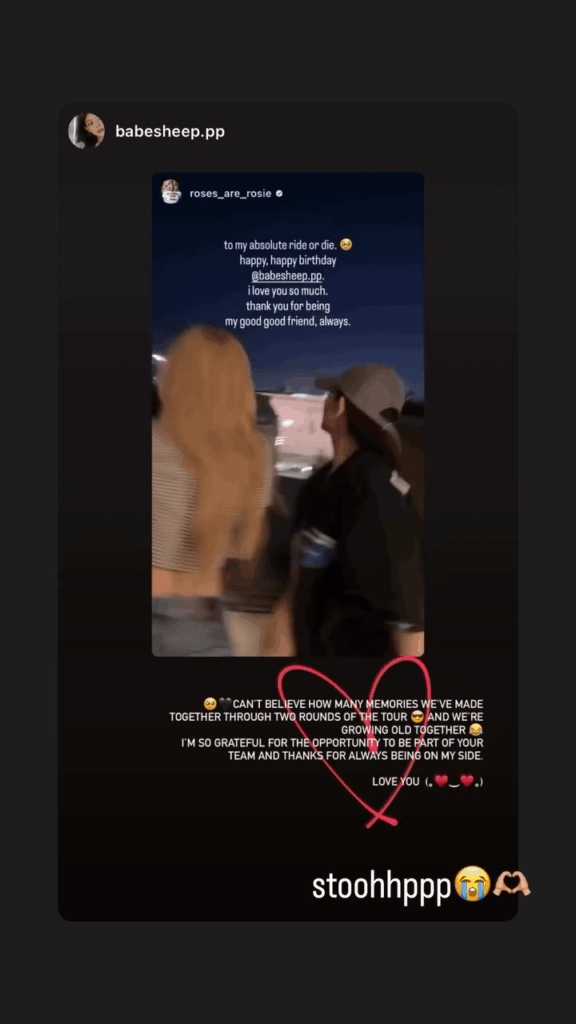 ROSÉ IG Story Update