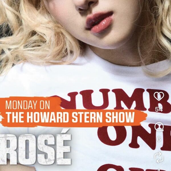The Howard Stern Show announced Rose’s appearance on the show Monday 9/22/25