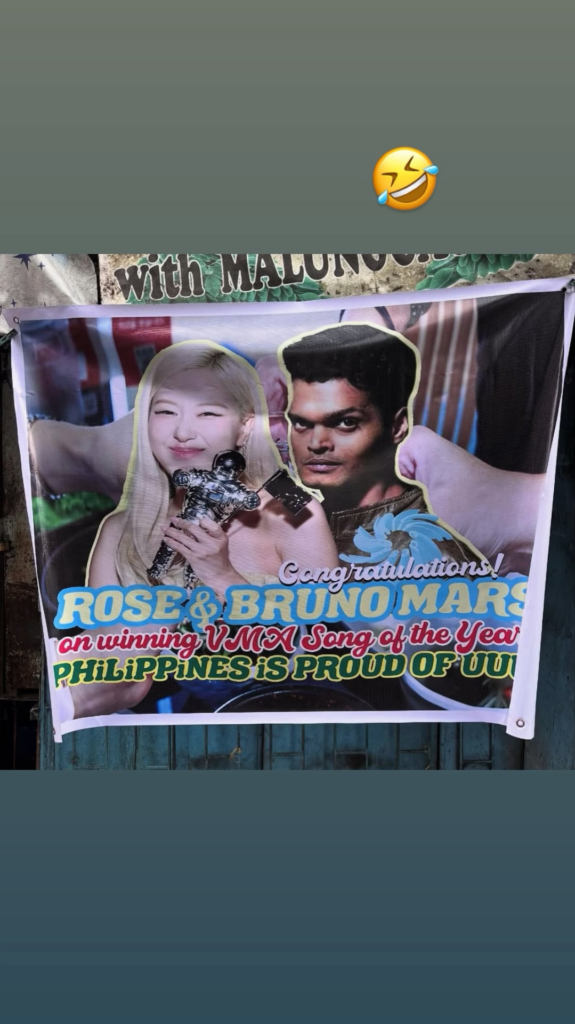 250923 Bruno Mars IG Story Update w/ Rosé