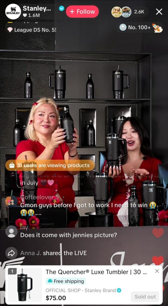 Jennie Kim × Stanley Collab on Tiktok