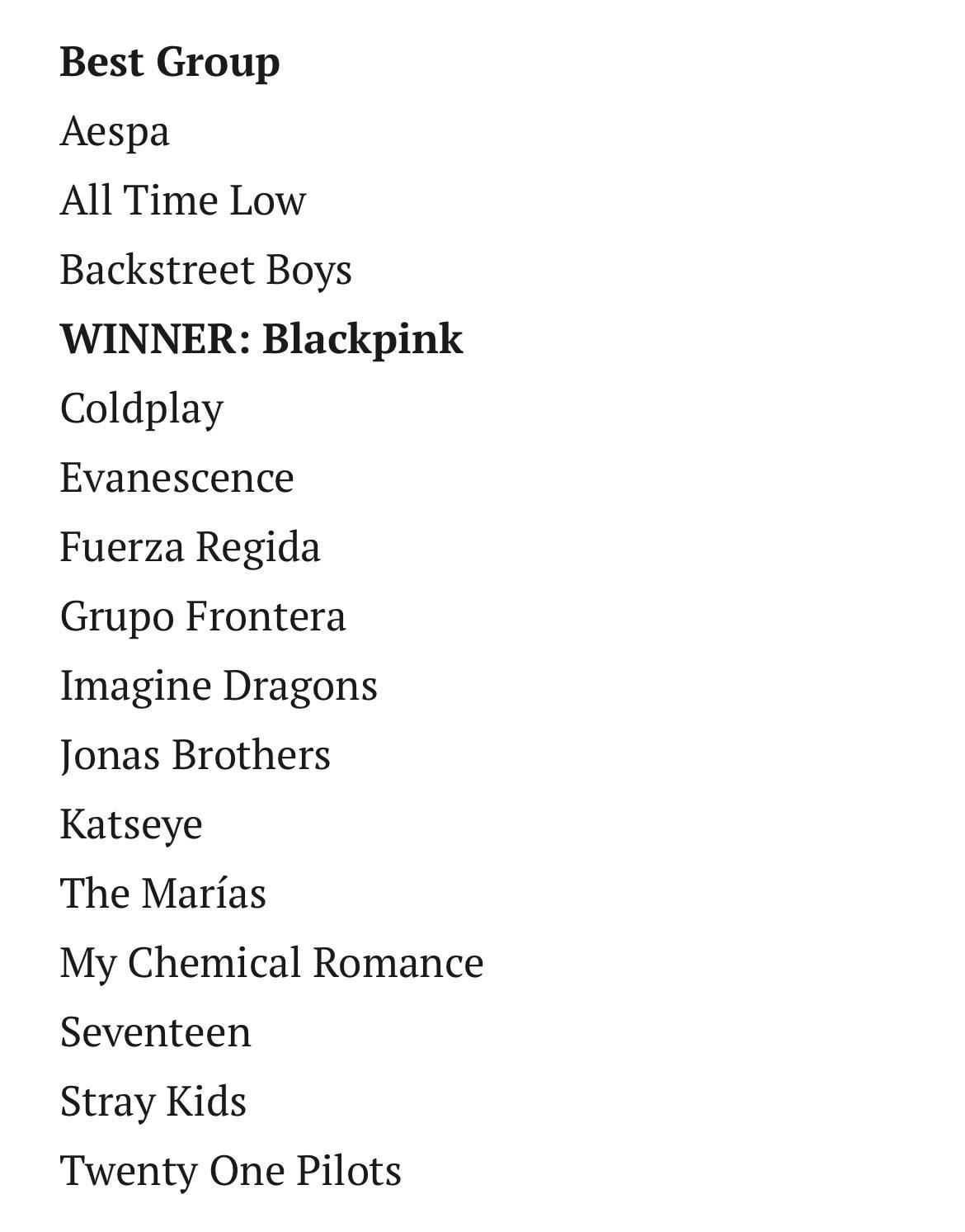 250907 BLACKPINK wins ‘Best Group’ at the 2025 MTV Video Music Awards!