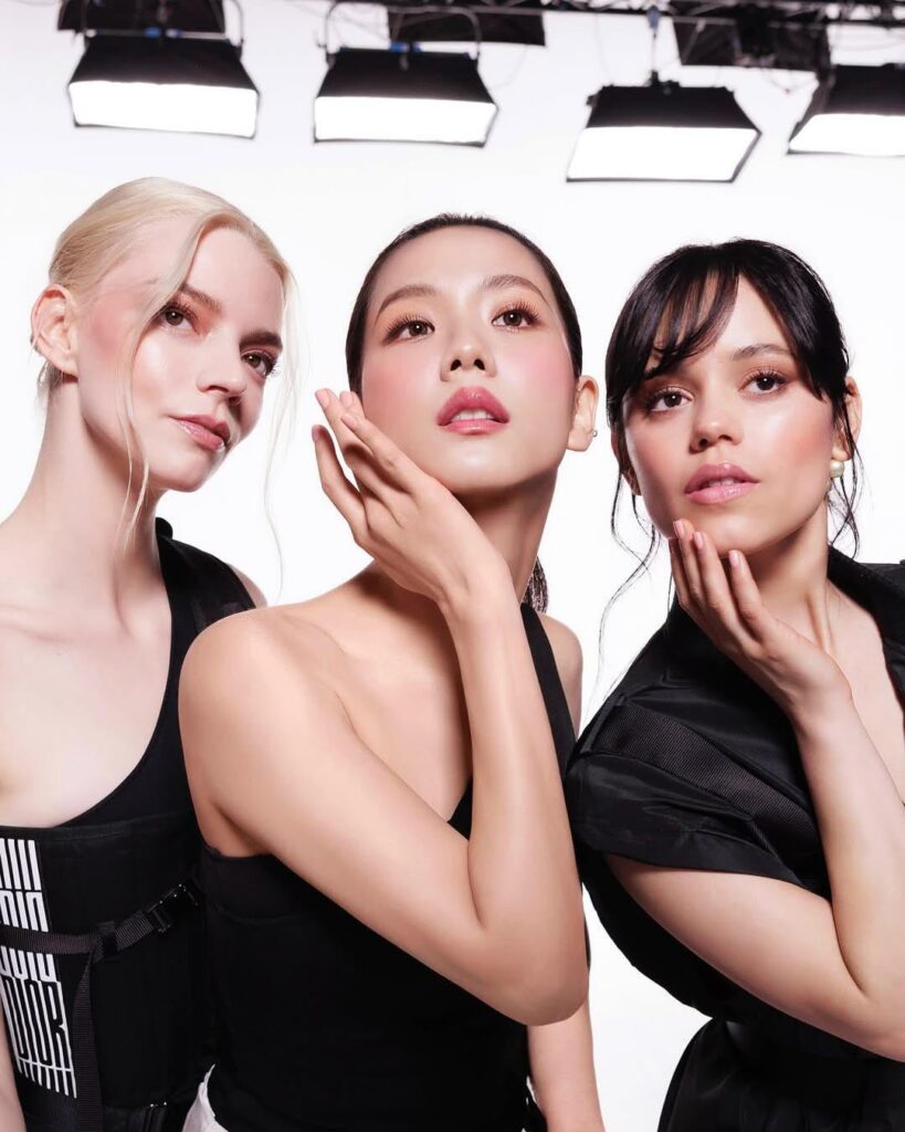 Jisoo, Anya Taylor-Joy &amp; Jenna Ortega for DIOR Beauty