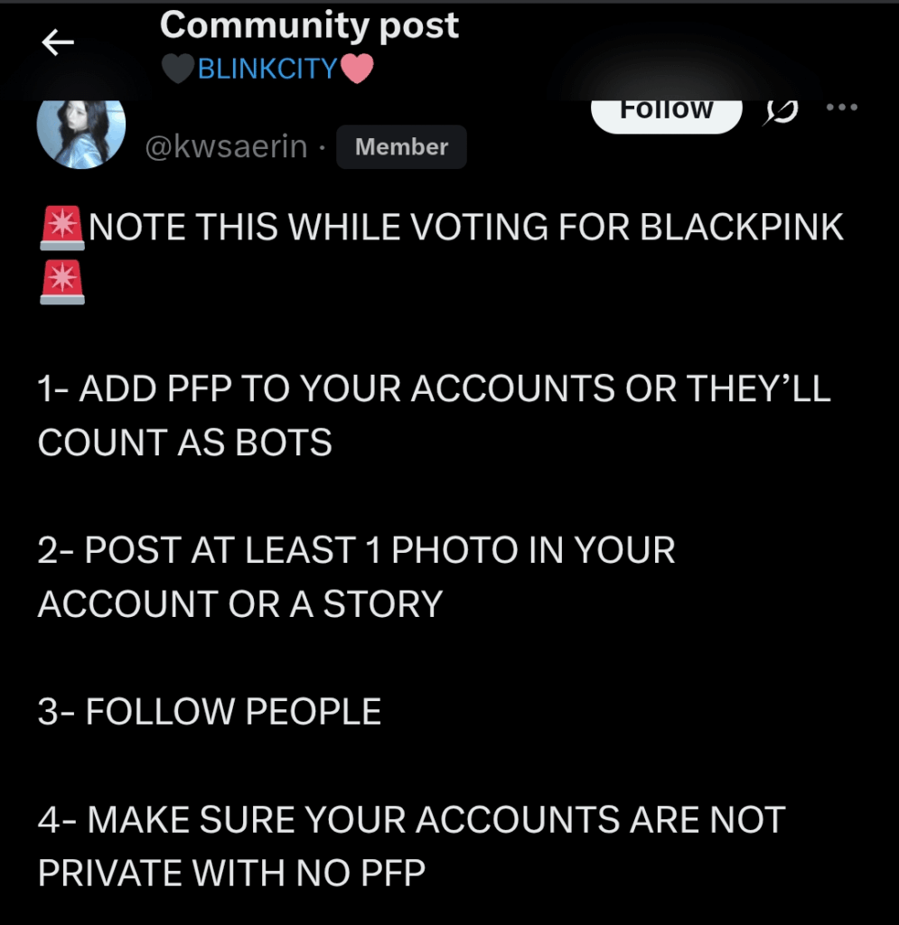 MTV Rules For Voting