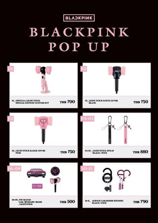 251013 BLACKPINK POP UP STORE IN BANGKOK MERCH LIST
