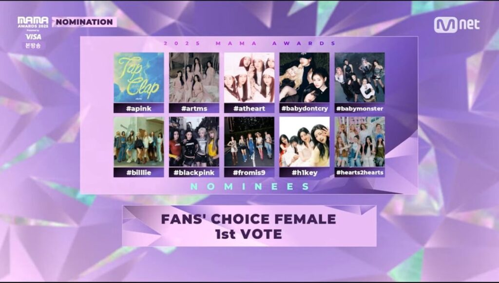 251016 BLACKPINK, JISOO, JENNIE & ROSÉ have been nominated in 8 CATEGORIES at the 2025 MAMA AWARDS!