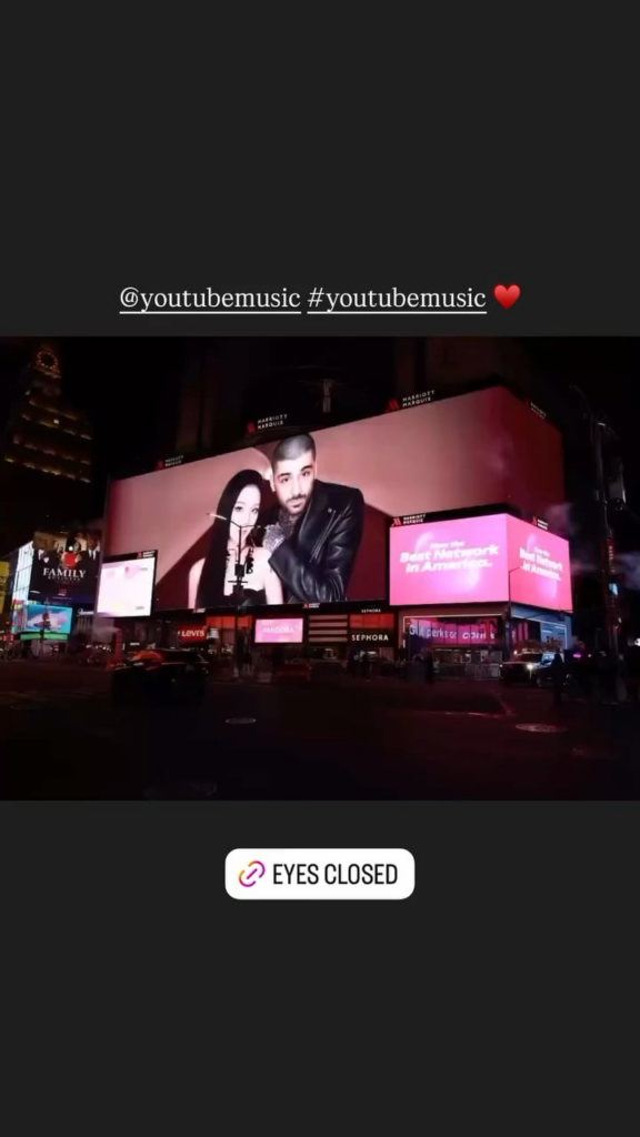 251011 Jisoo IG Story Update w/ ZAYN