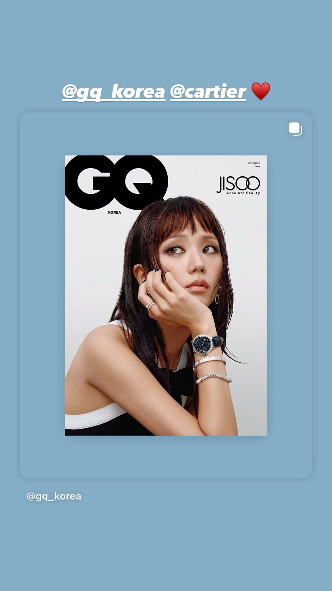 251015 Jisoo IG Story Update