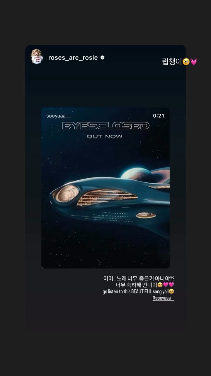 251011 Jisoo IG Story Update