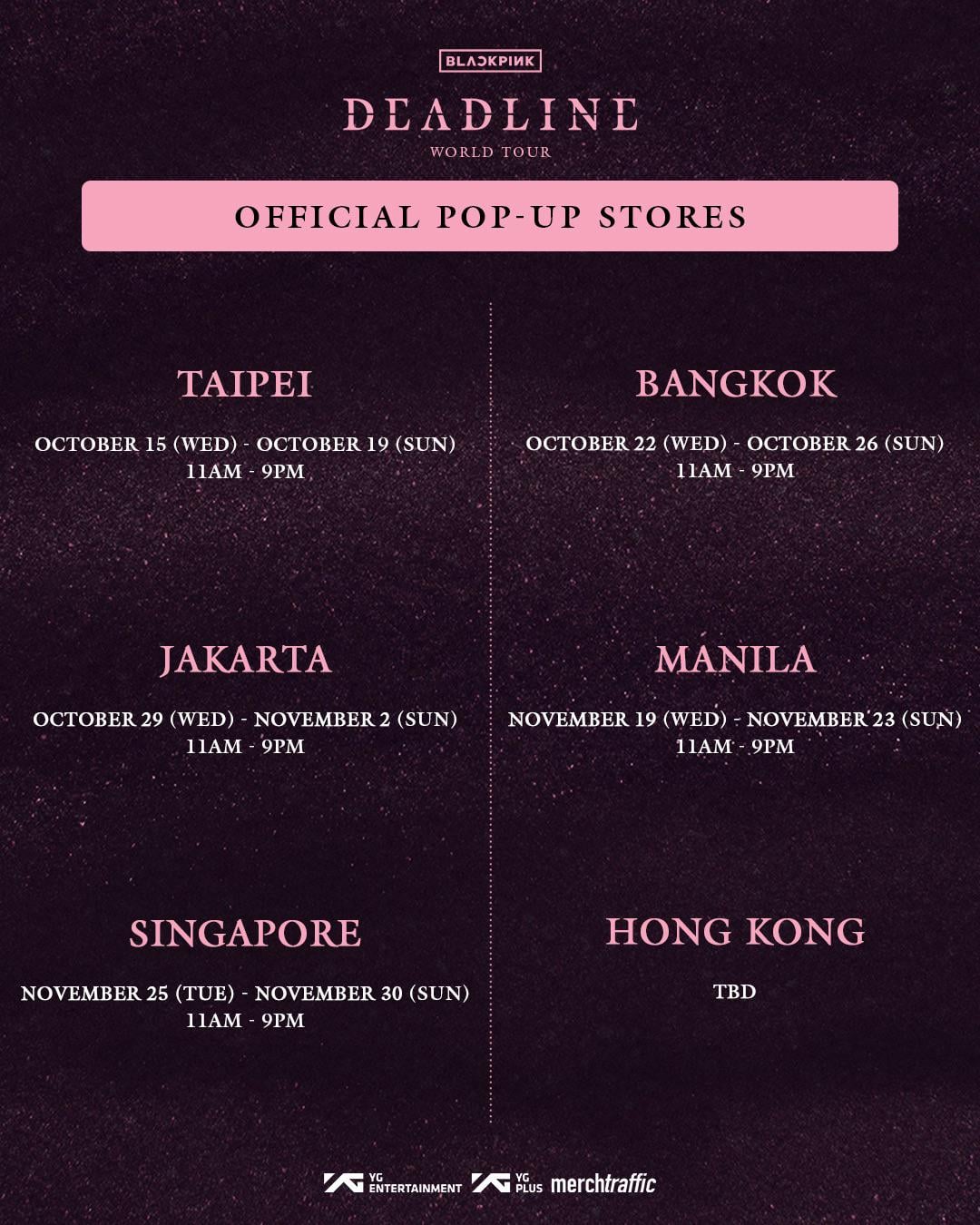 251006 BLACKPINK WORLD TOUR [DEADLINE] IN ASIA OFFICIAL POP-UP STORES