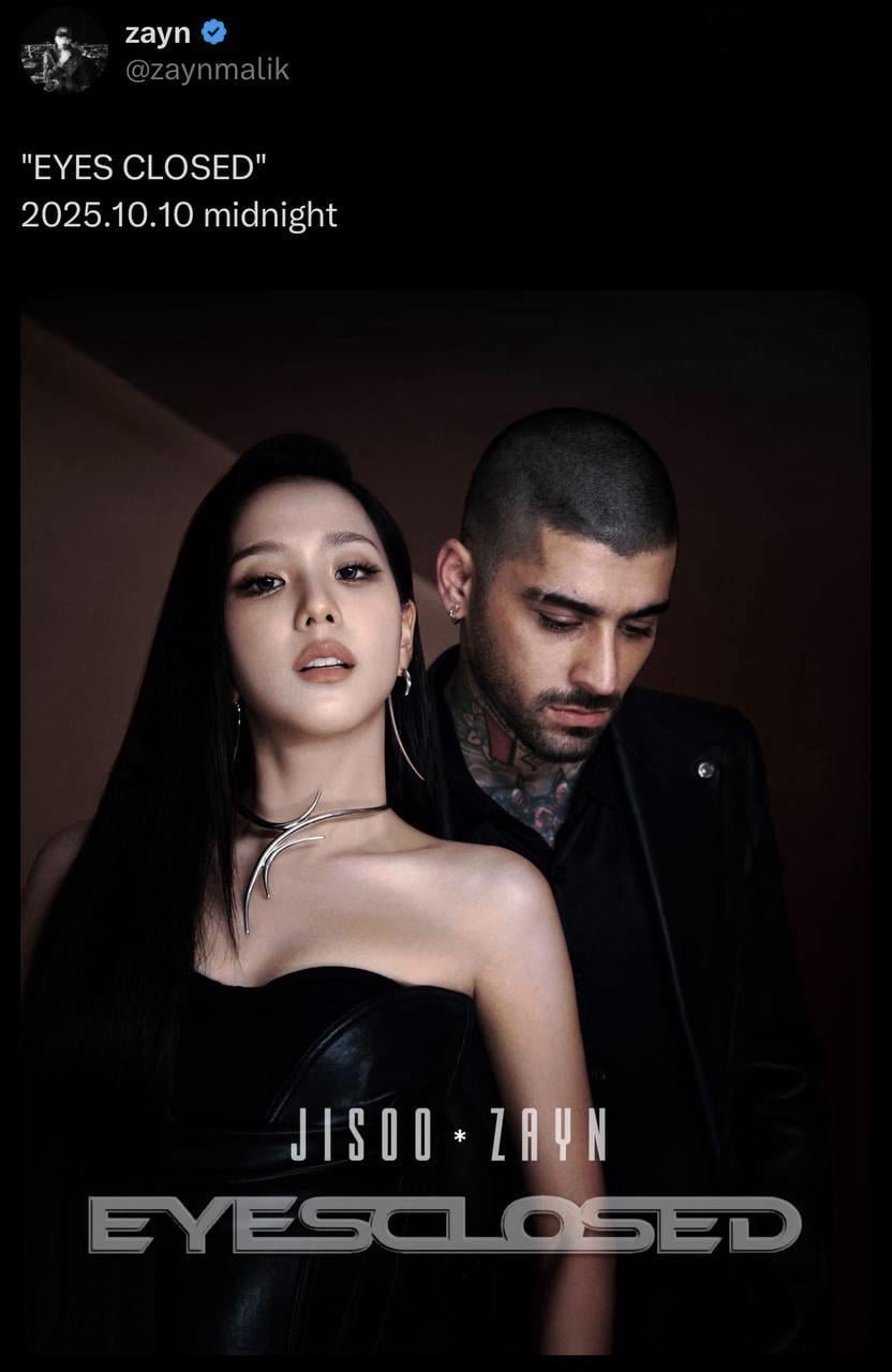 251007 Zayn announced the release date for the song "Eyes Closed"