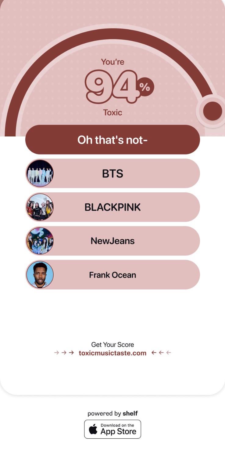 my music taste is too powerful to be toxic