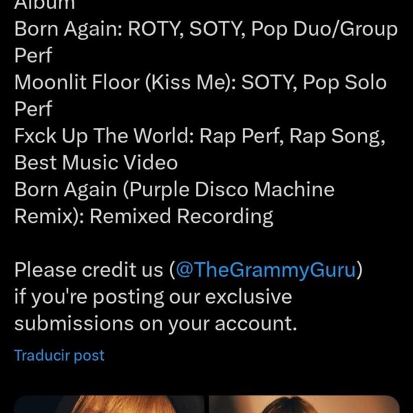 Lisa's Grammys 2026 submissions!