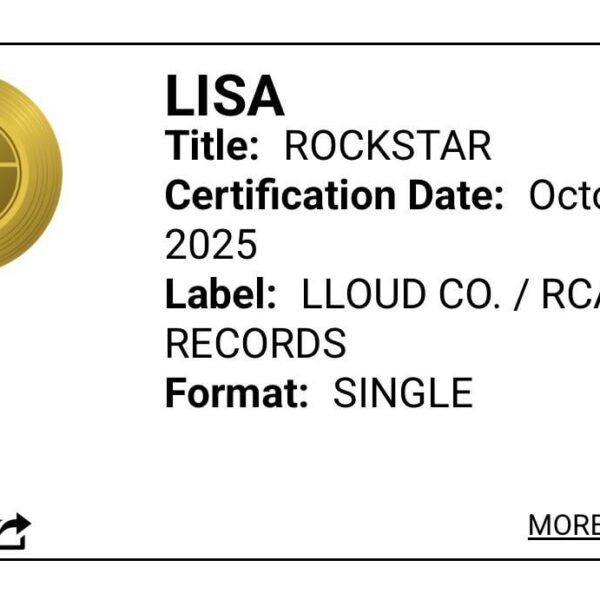LISA - ‘ROCKSTAR’ is now RIAA Gold Certified!