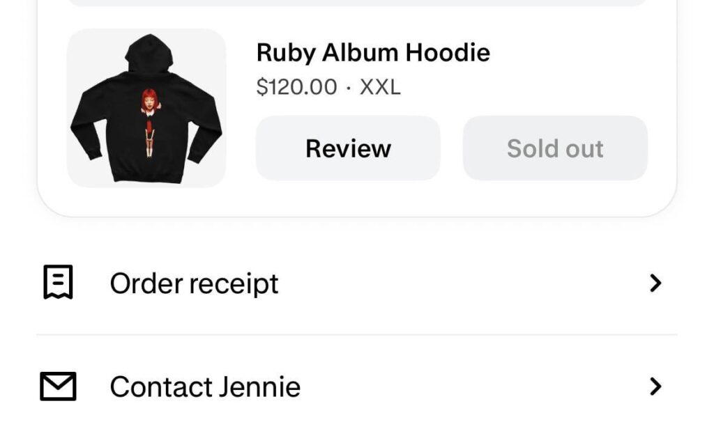 Jennie merch