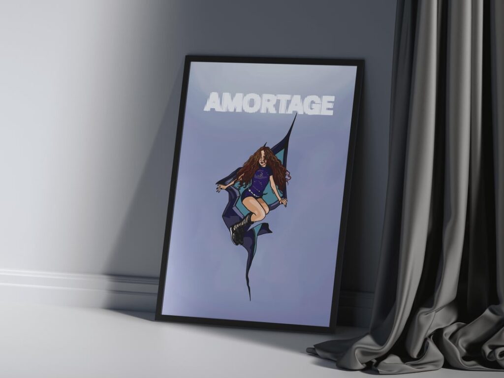 My hand-drawn take on Jisoo’s Amortage 💜