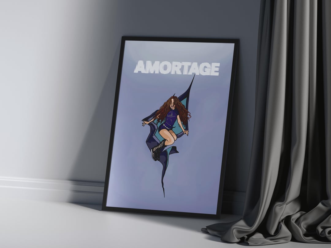 My hand-drawn take on Jisoo’s Amortage 💜