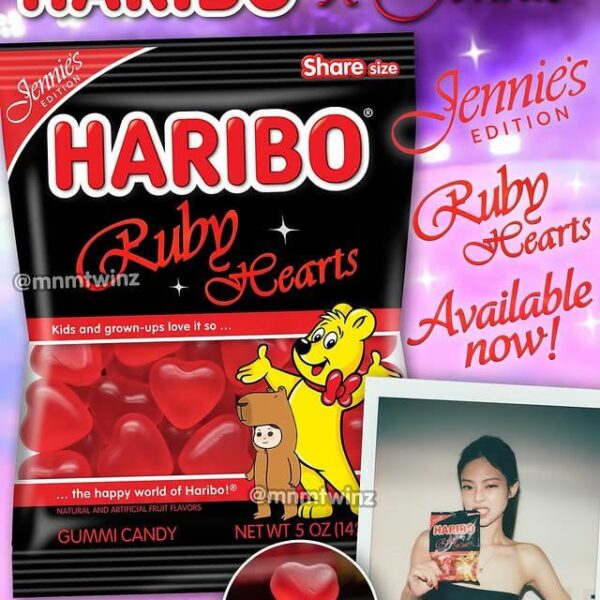 251117 JENNIE x Haribo Ruby Hearts - Jennie’s Edition | Now hitting US Stores!