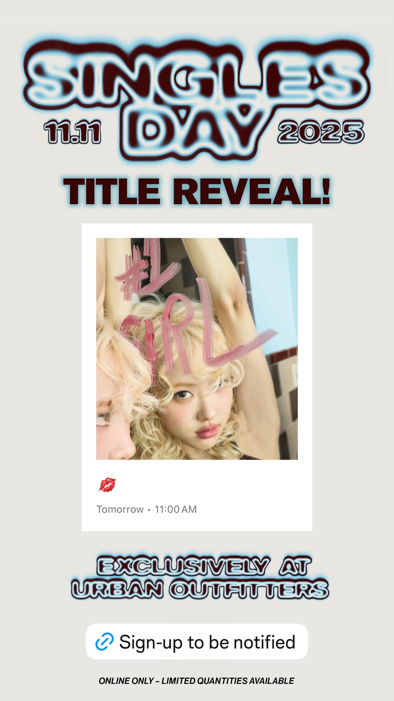 251110 ROSÉ Exclusive Vinyl for Urban Outfitters’ Singles Day | Available to Buy Online Tomorrow!