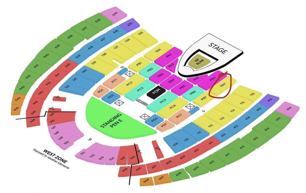251103 Is it ok to bring child to the concert in seated floor seat section?