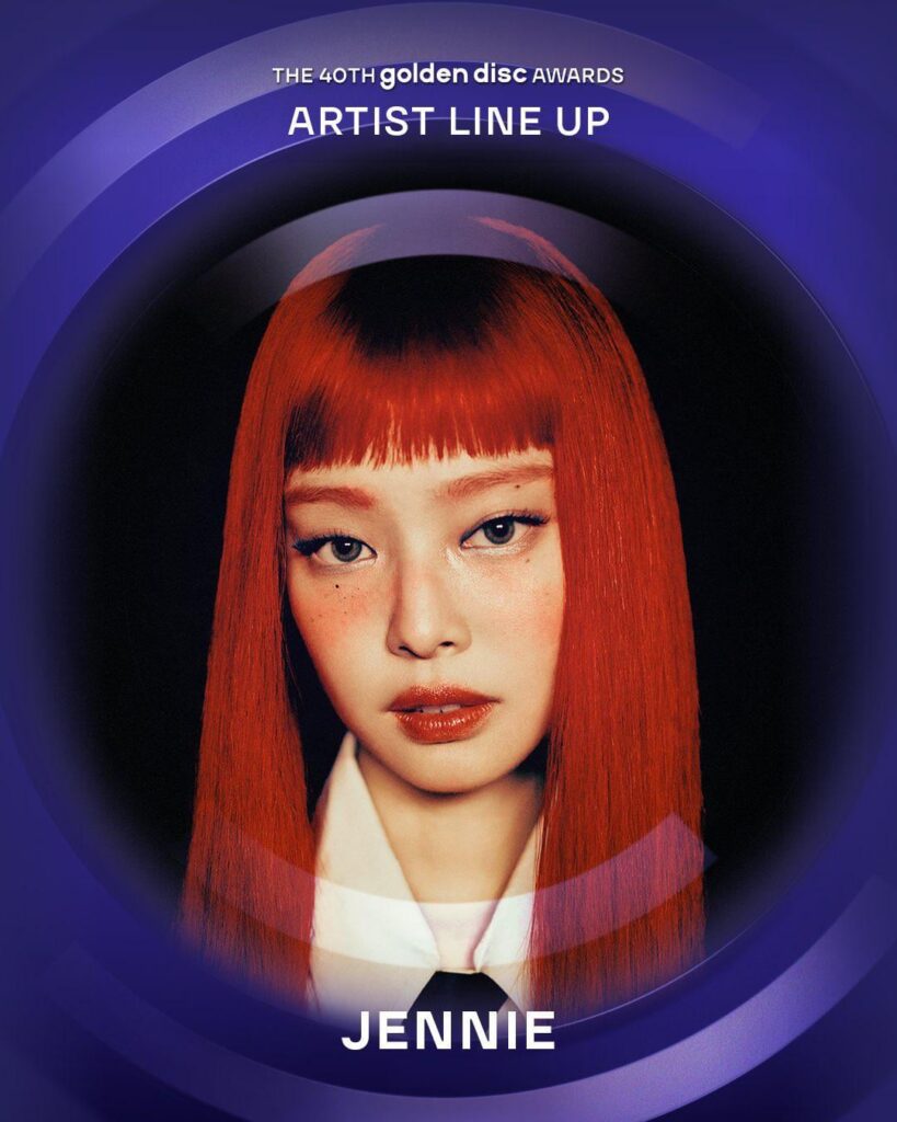 251127 JENNIE will perform at the 40th Golden Disc Awards on January 10