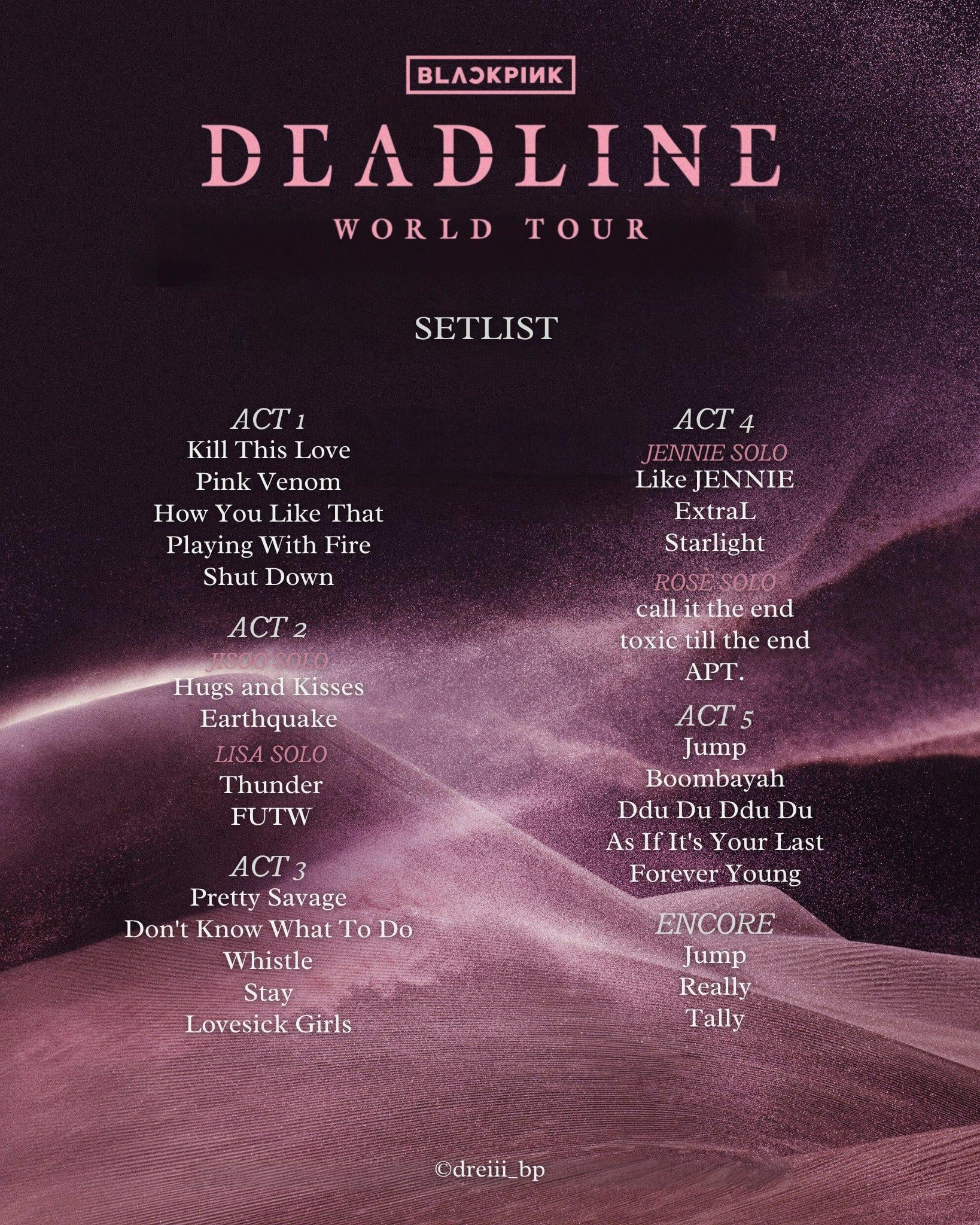 251123 BLACKPINK 'DEADLINE' World Tour Setlist in Bulacan Day 2