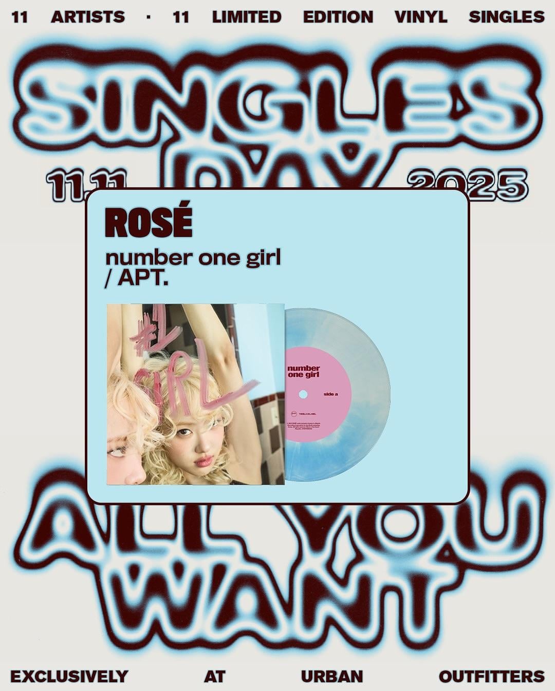 251112 ROSÉ - ‘number one girl’ & ‘APT.’ | Urban Outfitters Singles Day Exclusive Vinyl Out Now (Sold Out)