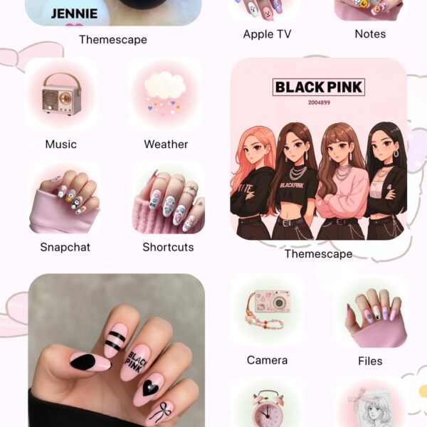 251217 Rate my iPhone Setup - BlackPink + NailArt Theme!