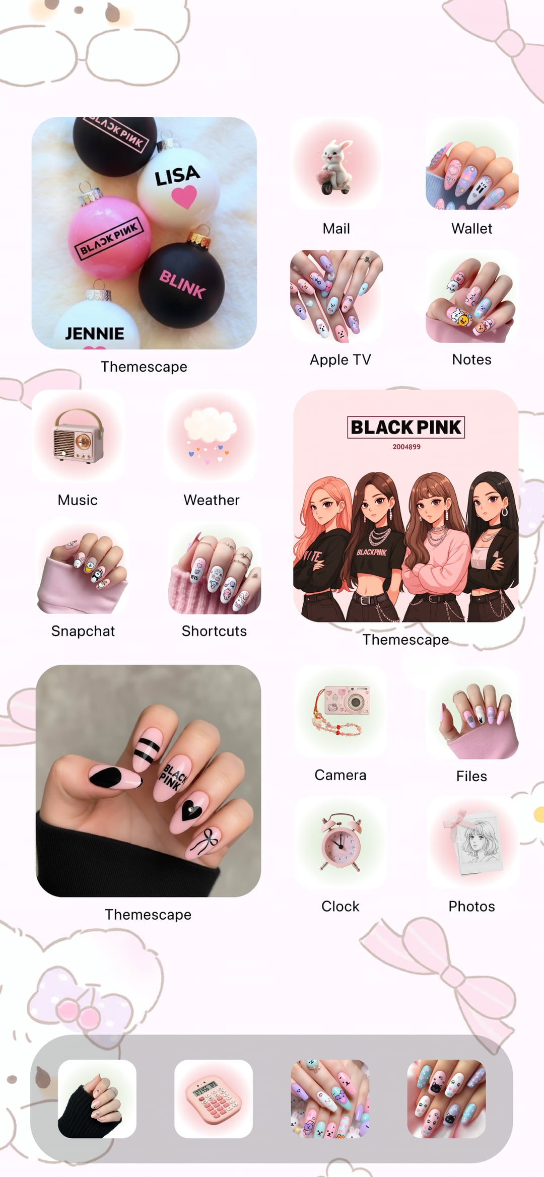 251217 Rate my iPhone Setup - BlackPink + NailArt Theme!