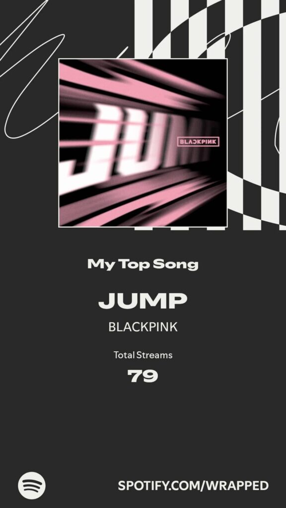 Spotify Wrapped - ( Top Artist JENNIE and Top Song JUMP!!!! )