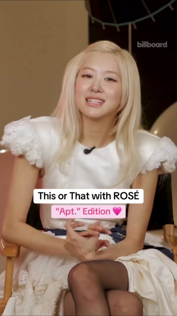 251220 Rosé plays This or That "Apt." Edition | Billboard