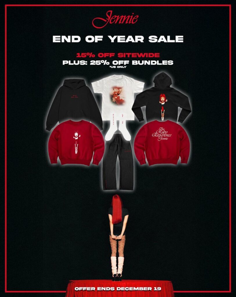 251204 JENNIE - ‘Ruby’ Merch End of Year Sale | Offer ends December 19