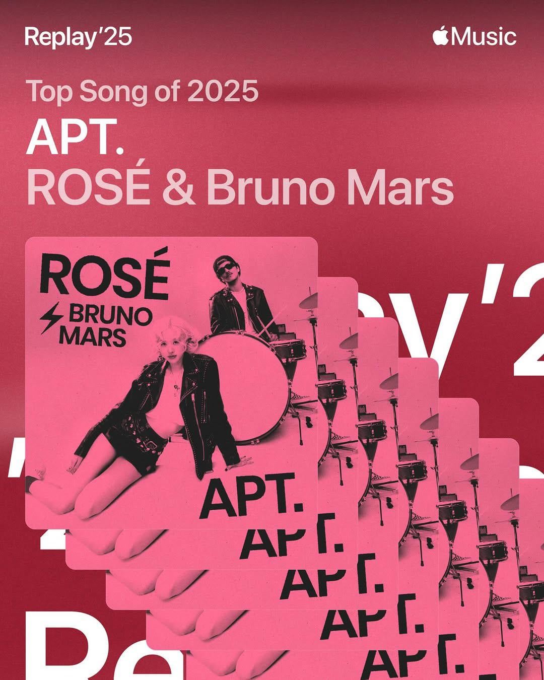 251202 ROSÉ & Bruno Mars - ‘APT.’ is Apple Music’s biggest track of 2025!