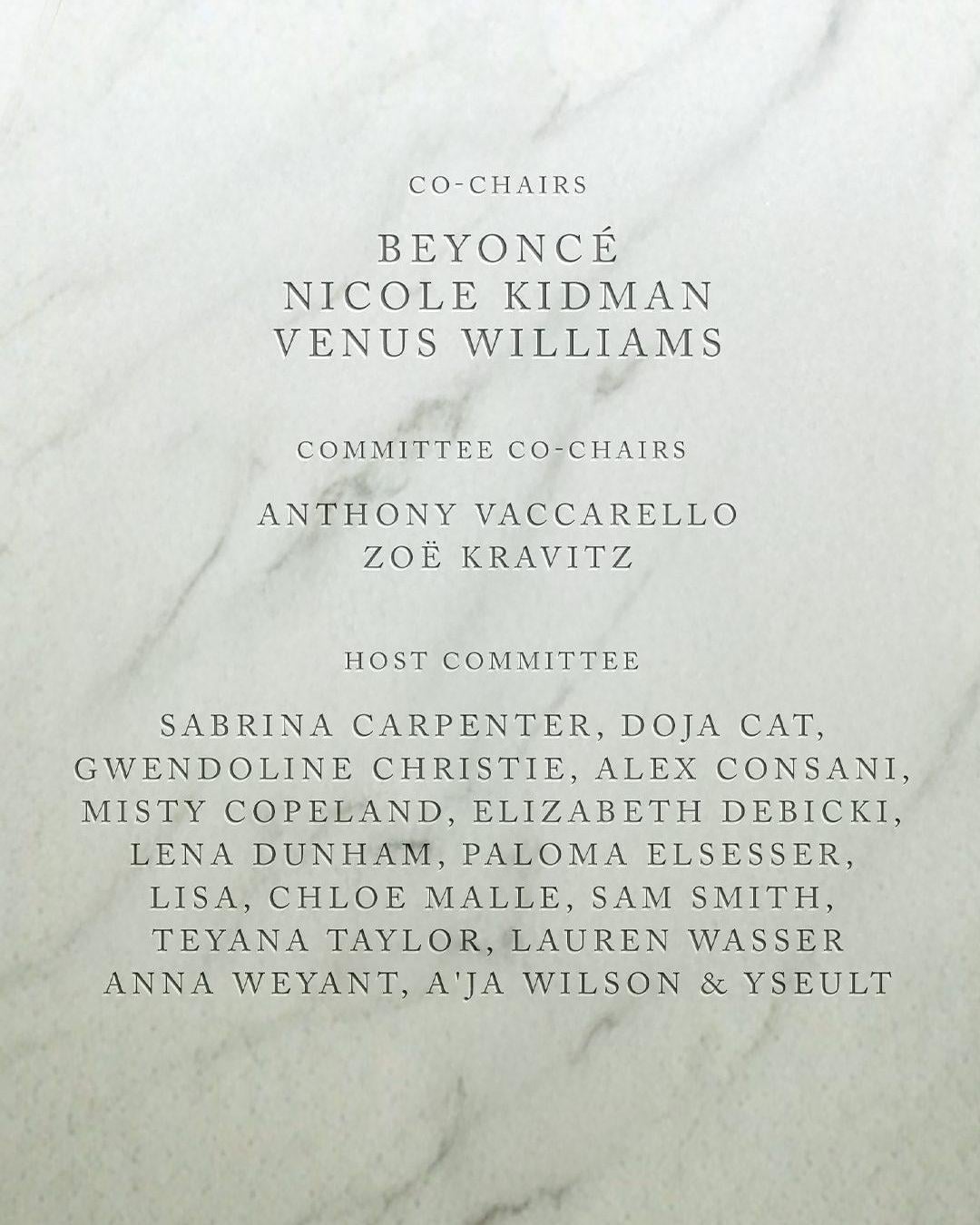 251210 LISA will be part of the Host Committee for the 2026 Met Gala