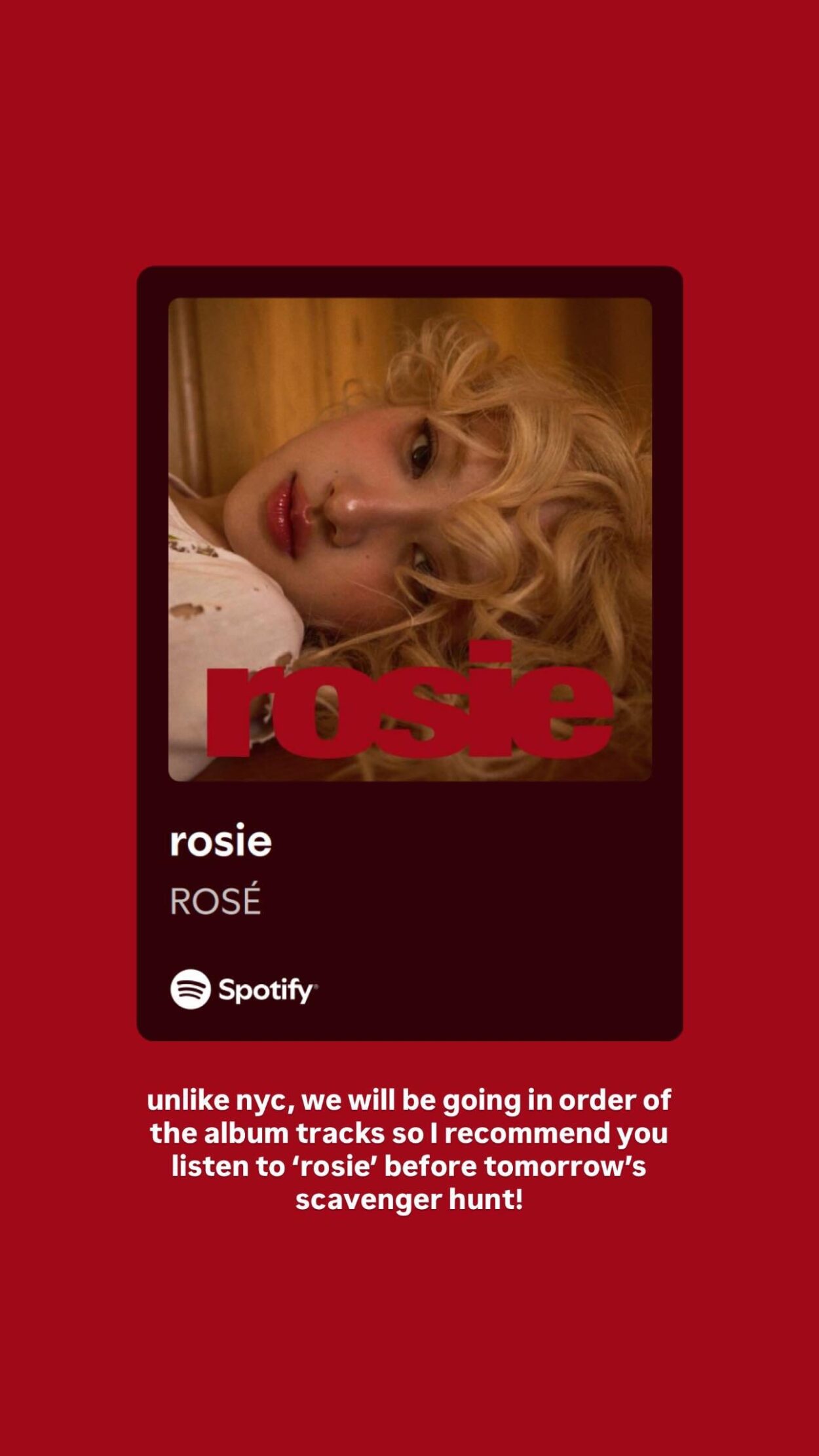 251207 Rosé (vampirehollie) IG Story Update