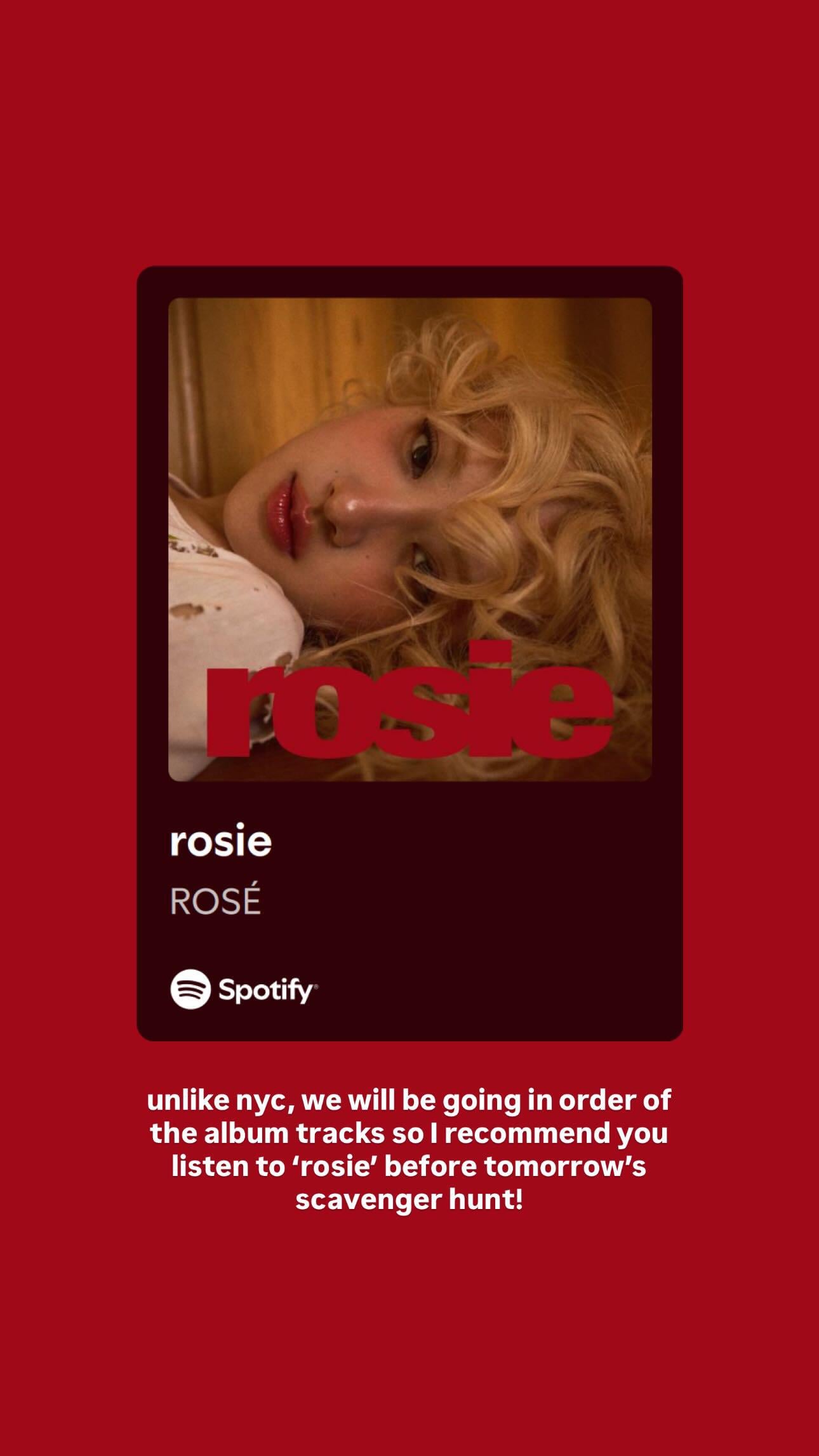 251207 Rosé (vampirehollie) IG Story Update