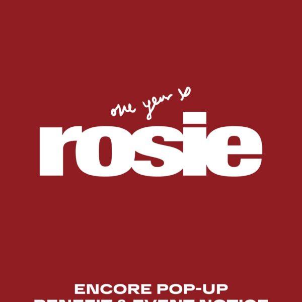 ROSÉ Encore Pop-up in Seoul 'one year of rosie' BENEFIT & EVENT NOTICE