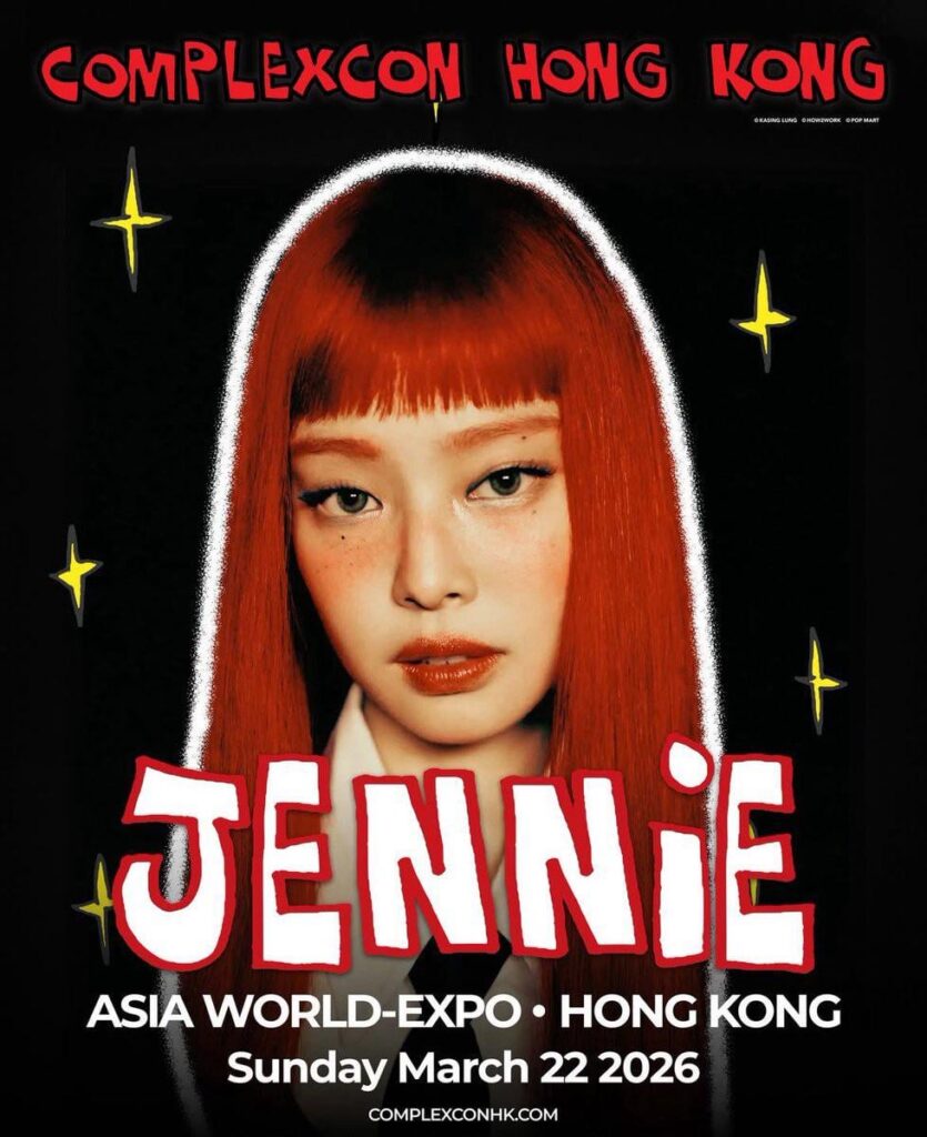 260119 JENNIE will be the headliner for ComplexCon Hong Kong on March 22