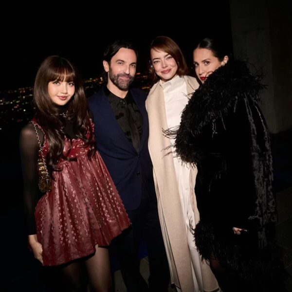 260109 Lisa w/ Nicolas Ghesquiere, Emma Stone and Sara Moonves @ LOUIS VUITTON & W Magazine Intimate Awards Season Dinner