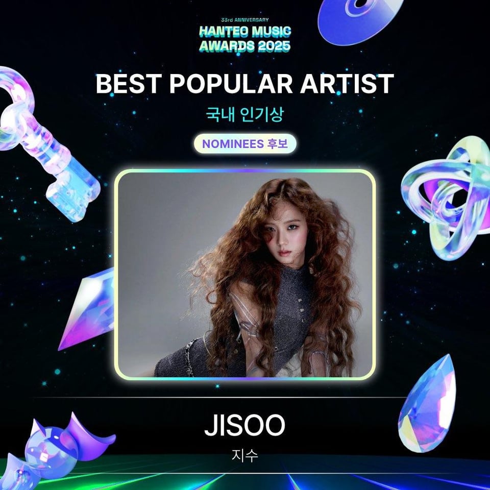 260105 JISOO, JENNIE, ROSÉ & LISA have been nominated for ‘Best Popular Artist’ at the 33rd Hanteo Music Awards!