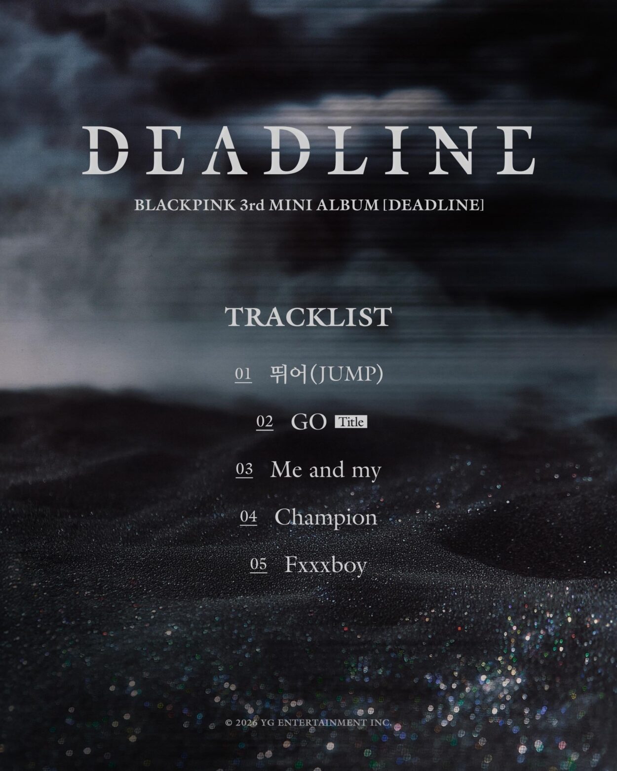 260206 BLACKPINK 3rd MINI ALBUM [DEADLINE] TRACKLIST POSTER