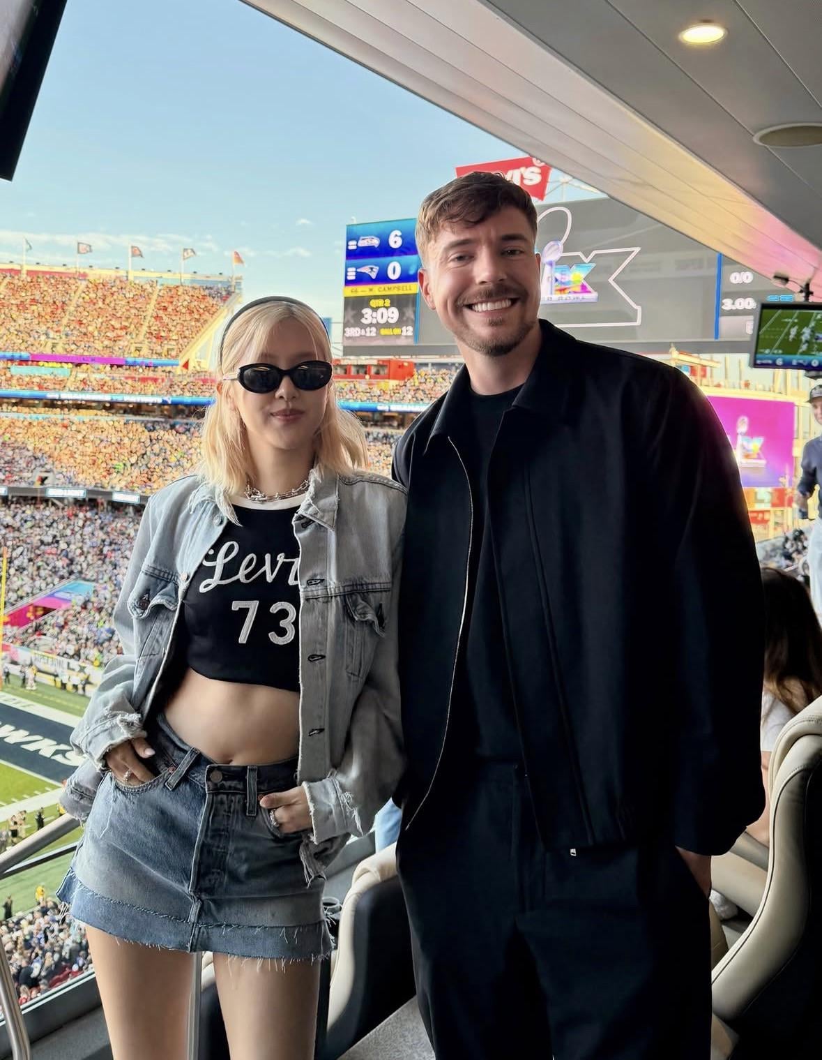 260209 Rosè and Mr. Beast at the Super-bowl 🏈