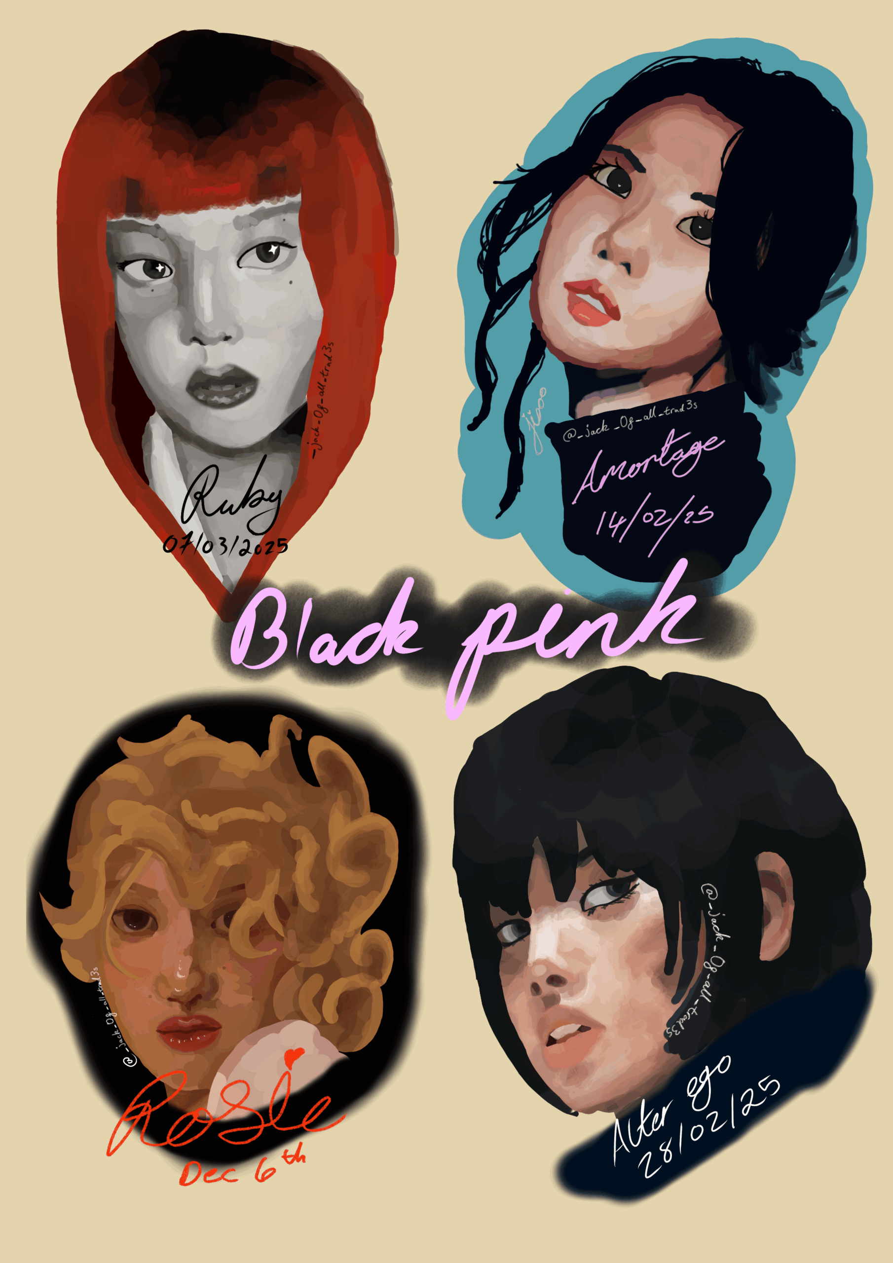 My Blackpink portraits to celebrate all solo releases!