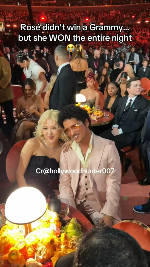 ROSÉ with Bruno Mars, Billie Eilish, Sabrina Carpenter, Bad Bunny, Miley Cyrus, SZA, Charlotte Lawrence, & Audrey Nuna @ the Grammys