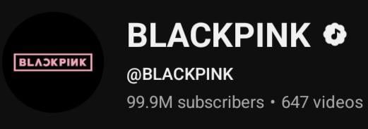 260218 BLACKPINK reached 99,9M subs on YouTube. 100K left until 100M